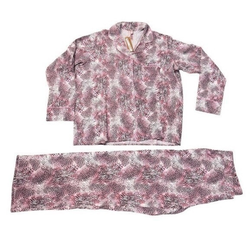 SKIMS Sleep Long‎ Pajama Set Bloom Mini Multi Animal Print Size S - Picture 3 of 8